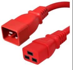 C19-C20 Power Cords Red/Blue